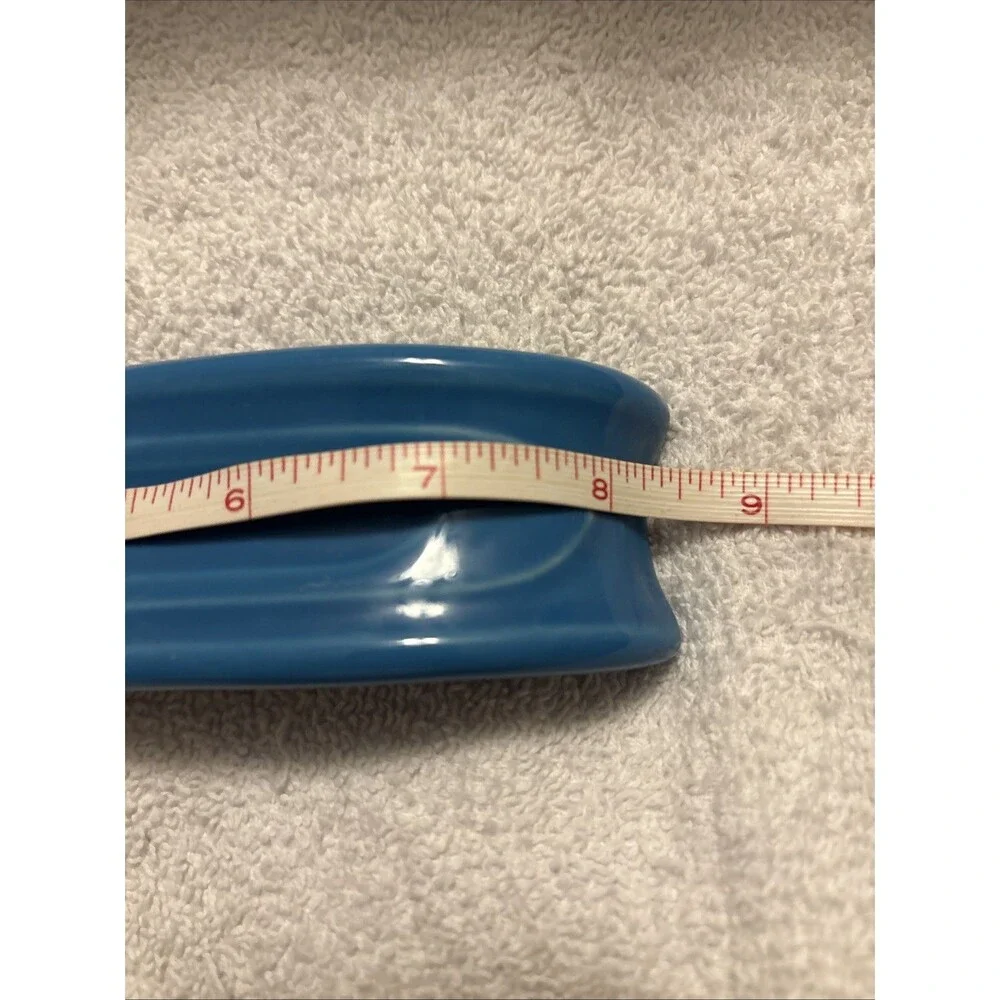 Vintage Fiestaware Collectible Peacock Kitchen  Teal Kitchy Cute Spoon Rest  USA